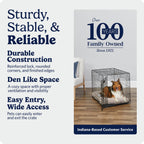 MidWest Homes for Pets 30-Inch iCrate for Medium Breeds, 21-40 lbs, Single Door Folding Dog Crate with Divider Panel, Leak-Proof Tray & Secure Latch, Portable, Durable & Easy to Assemble Gronata