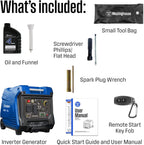 Westinghouse 5000 Peak Watt Super Quiet Portable Inverter Generator, Remote Electric Start with Auto Choke, RV Ready 30A Outlet, Gas Powered, CO Sensor, Parallel Capable Gronata
