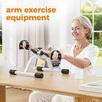 RYGEO Pedal Exerciser Mini Exercise Bike for Leg and Arm Recovery Exercise Lightweight and Portable Floor Bike(Silver) Gronata