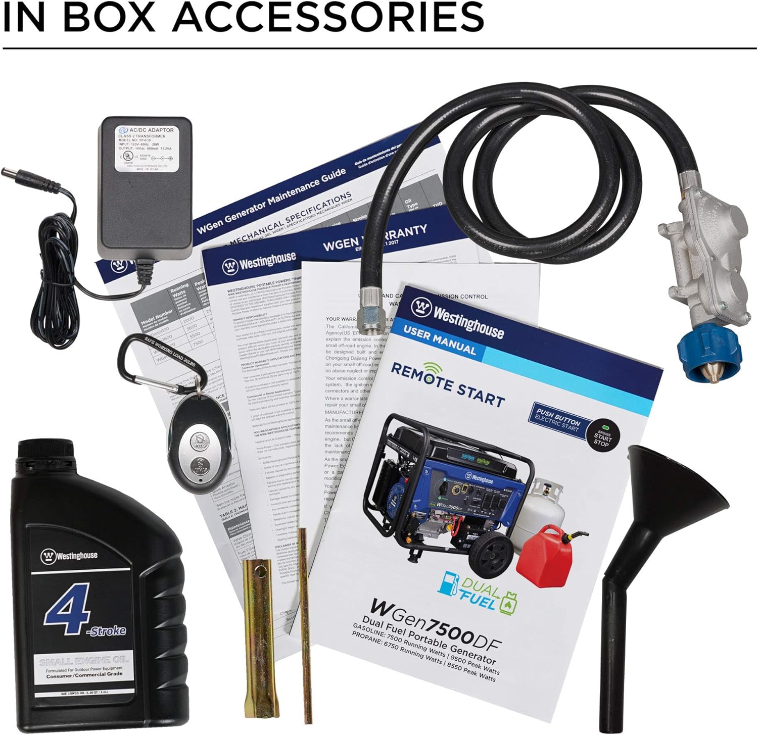 Westinghouse 9500 Peak Watt Dual Fuel Home Backup Portable Generator, Remote Electric Start, Transfer Switch Ready, Gas & Propane Powered Gronata