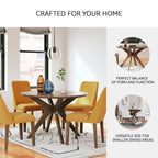 Signature Design by Ashley Lyncott Traditional Round Dining Room Table, Seats up to 4, Brown, 45" W x 29.75" H Gronata