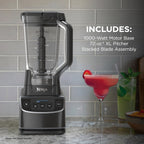 Ninja Professional Blender | Smoothie Blending, Drink Mixer, Grinder, Ice Crusher, Frozen Fruit Blending | 1000W Power, Total Crushing Technology, XL 72-oz. Pitcher | Black & Grey | BL610 Gronata