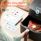Cosori 9-in-1 TurboBlaze Air Fryer 6 Qt, PFAS-Free Ceramic Coating, 90°–450°F, Precise Heating for Even Results, Air Fry, Roast, Bake, Broil, Dry, Frozen, Proof, Reheat, Keep Warm, 120V, Dark Gray Gronata