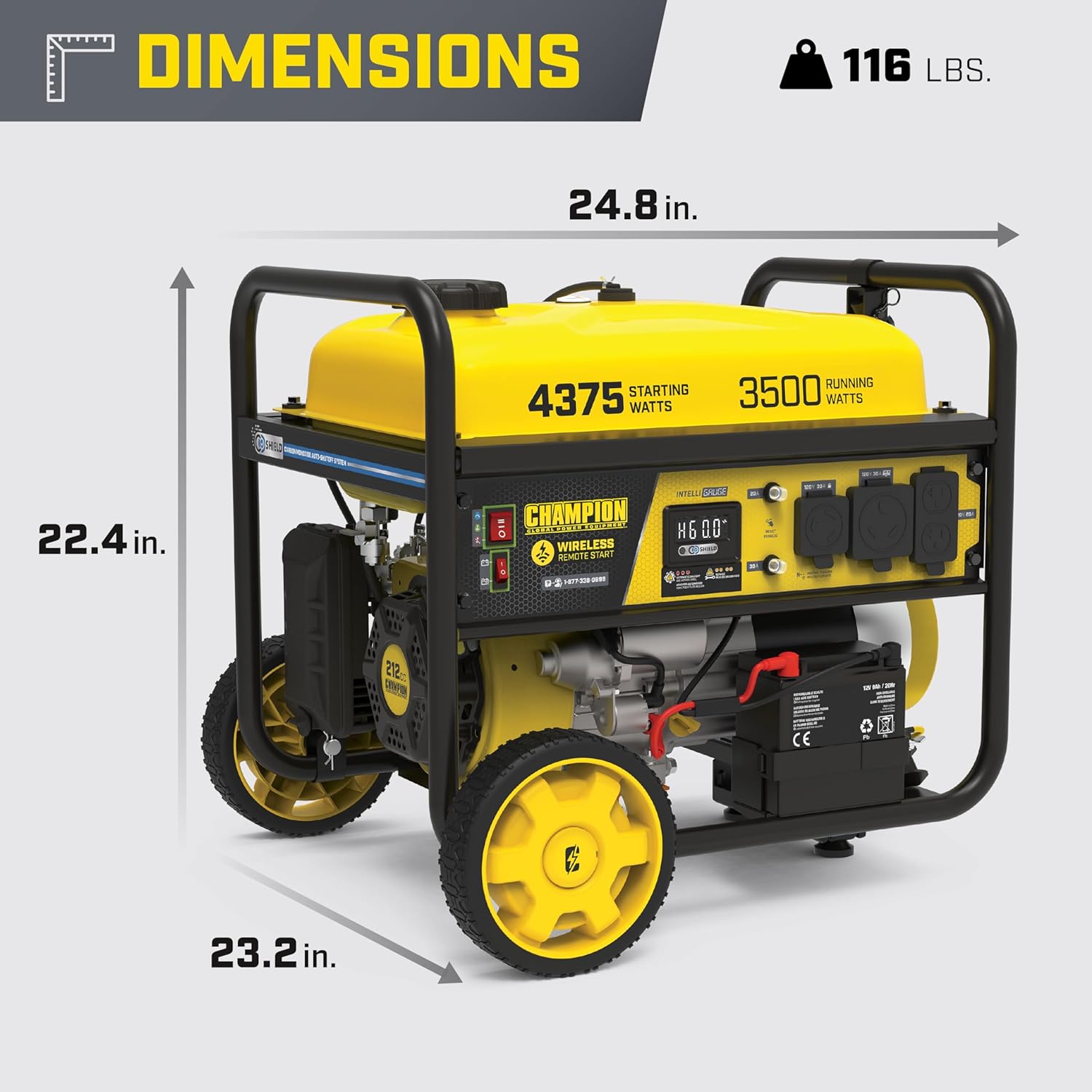 Champion Power Equipment 4375-Watt Wireless Remote Start RV Ready Portable Generator with Free 3-Year Warranty Gronata