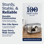 MidWest Homes for Pets 30-Inch iCrate for Medium Breeds, 21-40 lbs, Single Door Folding Dog Crate with Divider Panel, Leak-Proof Tray & Secure Latch, Portable, Durable & Easy to Assemble Gronata