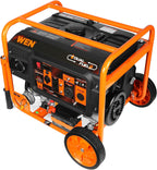 WEN DF623X 6250-Watt 120-Volt/240-Volt Dual Fuel Electric Start Portable Generator with Wheel Kit and CO Shutdown Sensor, Black Gronata