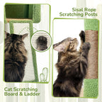 Globlazer Heavy Duty Cat Tree, 70 inch Sturdy Cat Tree for Indoor Cats Extra Large Cat Tower with Scratching Post, Hammock, Cat Condo for Adult Cats Kittens, F70 Pro, Light Grey Gronata