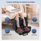 COMFIER 2 in 1 FSA Foot Massager Machine,HSA Shiatsu Foot and Calf Massager with Heat,Kneading,Vibration,Compression Massagers for Feet Health,Plantar Fasclitis,Father‘s Day Gift for Dad Gronata