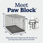MidWest Homes for Pets 30-Inch iCrate for Medium Breeds, 21-40 lbs, Single Door Folding Dog Crate with Divider Panel, Leak-Proof Tray & Secure Latch, Portable, Durable & Easy to Assemble Gronata