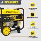 Champion Power Equipment 4750-Watt RV Ready Portable Generator with CO Shield, CARB Compliant Gronata