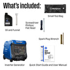 Westinghouse iGen4500DF Super Quiet Dual Fuel Portable Inverter Generator, 4500 Peak Watts & 3700 Rated Watts, Remote Electric Start, Gas & Propane Powered, RV Ready 30A Outlet, Parallel Capable Gronata