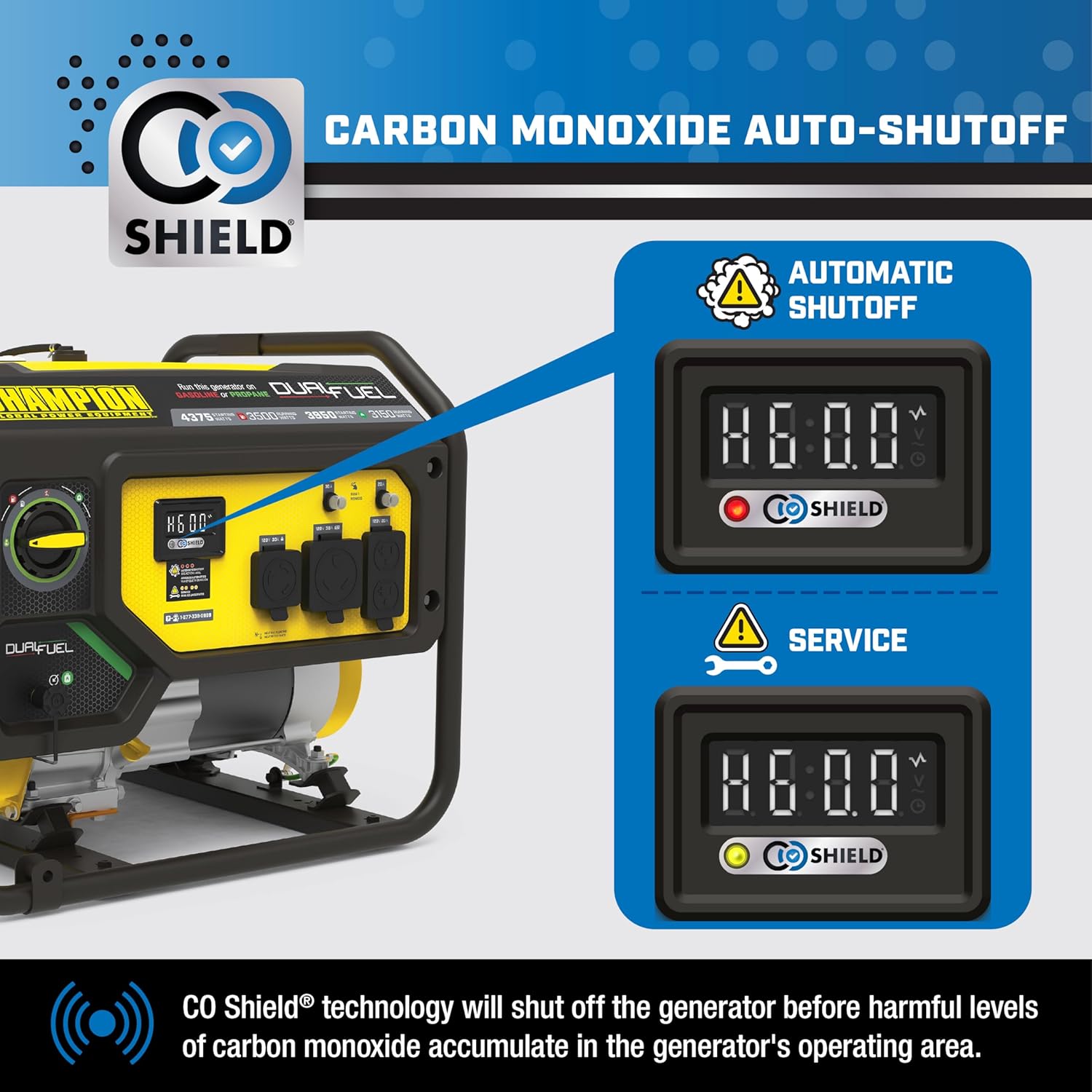 Champion Power Equipment 4375-Watt Dual Fuel RV Ready Portable Generator with Free 3-Year Warranty Gronata