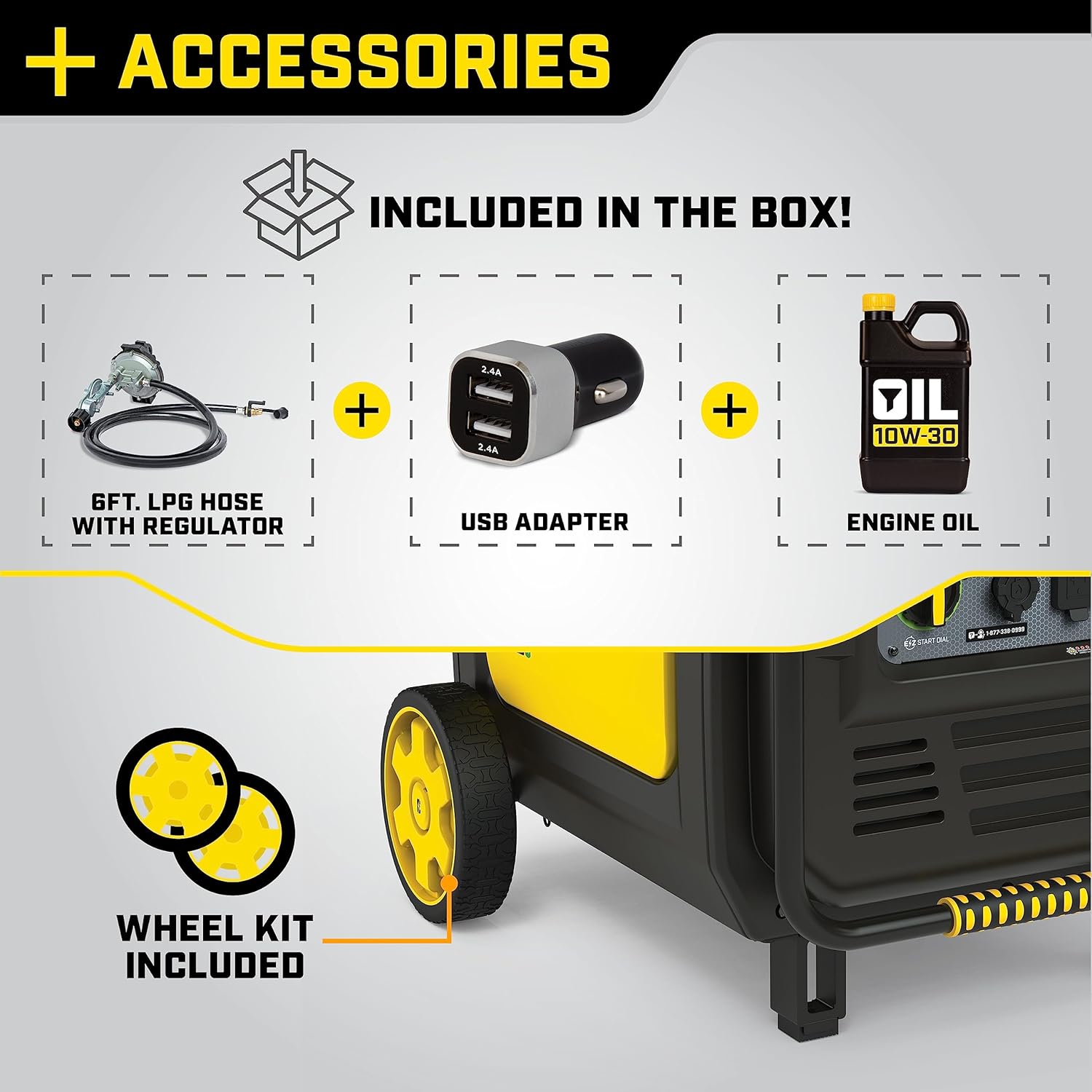 Champion Power Equipment 8500-Watt Electric Start Dual Fuel Home Backup Portable Inverter Generator with Quiet Technology and CO Shield Gronata