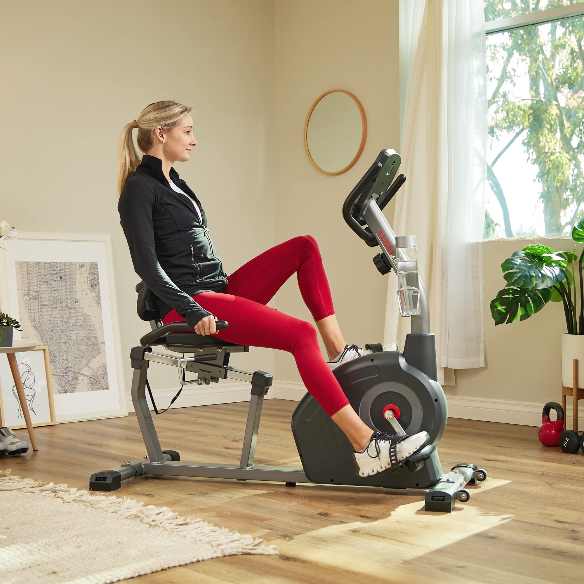 Sunny Health & Fitness Elite Interactive Series Exercise Recumbent Bike - SF-RB420046 Gronata