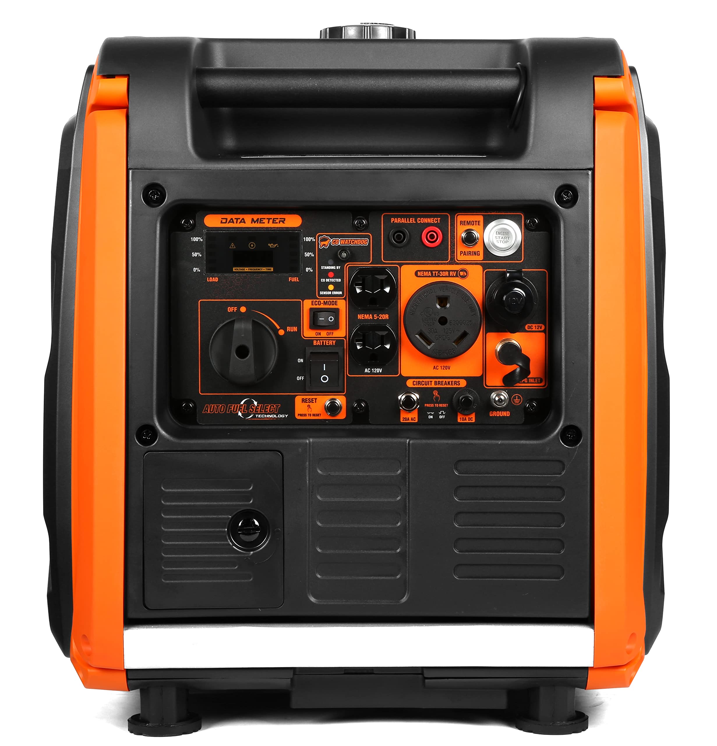 WEN DF451i Super Quiet 4500-Watt Electric Start Dual Fuel RV-Ready Portable Inverter Generator with Fuel Shut-Off Gronata
