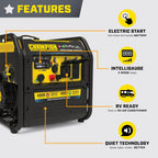 Champion Power Equipment 4,500-Watt Electric Start Dual Fuel RV Ready Portable Open Frame Inverter Generator with Quiet Technology and Free 3-Year Warranty Gronata