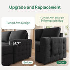 HONBAY Sectional Sleeper Sofa with Pull Out Bed U-Shape Sectional Couch Sleeper Bed with Storage Chaise 6 Seater Sleeper Sectional Sofa, Light Grey Gronata