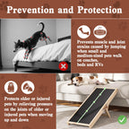 Chuiendi Dog Ramp for High Bed, Couch, Car, Pet Ramps 55.12" Long Adjustable 19.3"-27.17" Wooden Dog Step with Anti-slip Rubber Mat & Safety Side Rails for Small Medium Large Older Pets, up to 250 lbs Gronata
