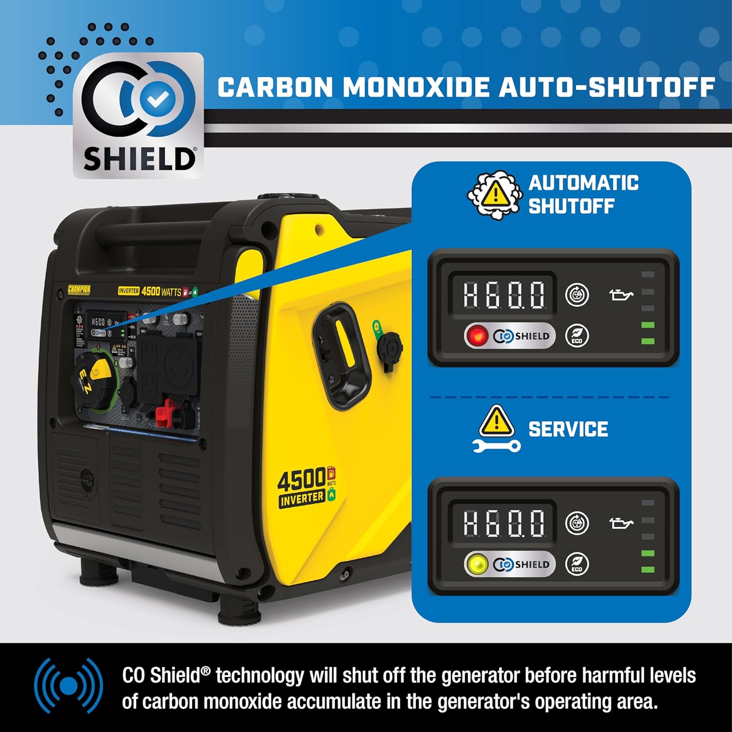 Champion Power Equipment 4500-Watt Electric Start Dual Fuel RV Ready Portable Inverter Generator with Quiet Technology and Free 3-Year Warranty Gronata