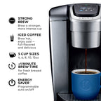 Keurig K-Elite Single Serve K-Cup Pod Coffee Maker, with Strength and Temperature Control, Iced Coffee Capability, 8 to 12oz Brew Size, Programmable, Brushed Slate Gronata