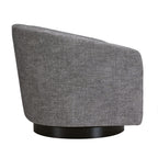 CHITA Swivel Accent Chair, Fully Assembled Fabric Barrel Armchair with FSC Certified Upholstered for Living Room, Bedroom and Office, Cream Gronata