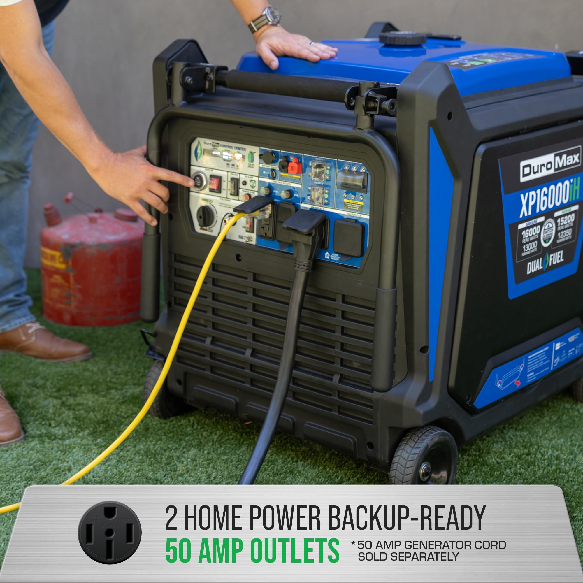 DuroMax XP4500iH 4,500-Watt Dual Fuel Portable Digital Inverter Generator - Gas & Propane, Remote Electric Start, RV & Emergency Ready Gronata