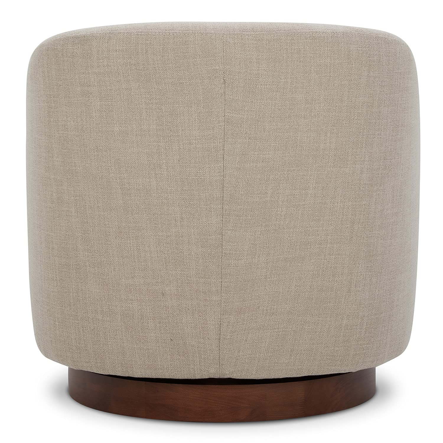 CHITA Swivel Accent Chair, Fully Assembled Fabric Barrel Armchair with FSC Certified Upholstered for Living Room, Bedroom and Office, Cream Gronata