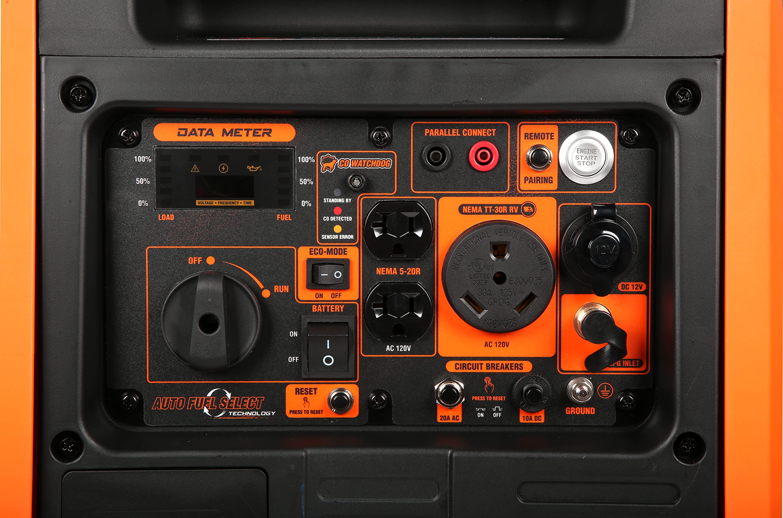 WEN DF451i Super Quiet 4500-Watt Electric Start Dual Fuel RV-Ready Portable Inverter Generator with Fuel Shut-Off Gronata
