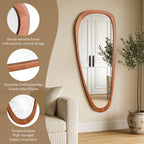 WallBeyond Asymmetrical Mirror, Irregular Mirror Full Length, Boho Wall Mirrors Decorative for Bedroom Living Room Entryway Hall, Mid Century Modern Decor 48" H x 22" W Gronata
