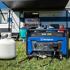 Westinghouse 4650 Peak Watt Dual Fuel Portable Generator, Remote Electric Start with Auto Choke, RV Ready 30A Outlet, Gas & Propane Powered, CO Sensor Gronata