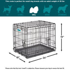 MidWest Homes for Pets 30-Inch iCrate for Medium Breeds, 21-40 lbs, Single Door Folding Dog Crate with Divider Panel, Leak-Proof Tray & Secure Latch, Portable, Durable & Easy to Assemble Gronata
