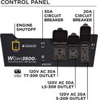 Westinghouse Outdoor Power Equipment 4650 Peak Watt Portable Generator, RV Ready 30A Outlet, Gas Powered Gronata