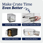 MidWest Homes for Pets 30-Inch iCrate for Medium Breeds, 21-40 lbs, Single Door Folding Dog Crate with Divider Panel, Leak-Proof Tray & Secure Latch, Portable, Durable & Easy to Assemble Gronata