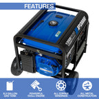 DuroMax XP13000EH 13,000-Watt Dual Fuel Portable Generator - Gas & Propane, Electric Start, Whole Home Backup Power, Transfer Switch Ready, RV & Emergency Ready Gronata