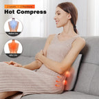 Boriwat Back Massager with Heat, 3D Kneading Massage Pillow for Back, Neck, Shoulder, Leg Pain Relief Deep Tissue, Gifts for Women Men Mom Dad Gronata