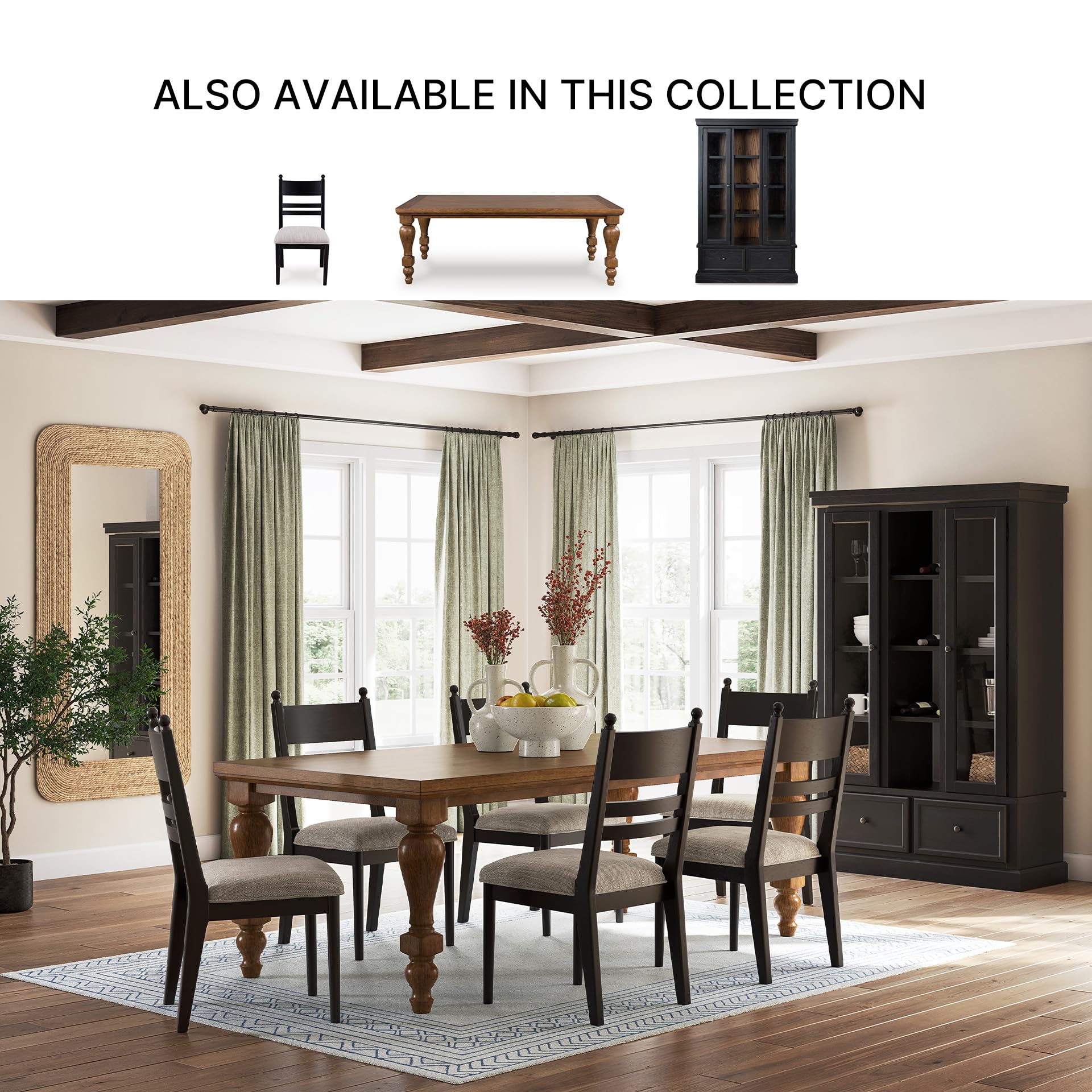 Signature Design by Ashley Chadworth Classic Curio with Anti-Tipping and Removable Shelf, Black Gronata