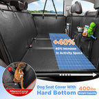 MYJAQI Back Seat Extender for Dogs, Waterproof Dog Car Seat Cover for Back Seat with Hard Bottom, 2026 Upgraded Material, Anti Scratch, Safer, Easy to Use and Clean, Holds 400lbs Gronata