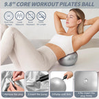NANATI Pilates Kit 19PCS,Pilates Essentials Kit for Women,Pilates Equipment with 14.5" Pilates Ring and Ball,8 Resistance Bands,Ankle Weights,Sliders & Grip Socks Accessories for Starter Home Workouts Gronata