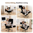 Big and Tall Office Chair, Flip Armrests for Pets & Cross Legged Sitting, Executive Ergonomic Computer Gaming Chair with Foot Rest, Teddy Fleece Wide Seat Reclining Desk Chair, White Vanity Chair Gronata