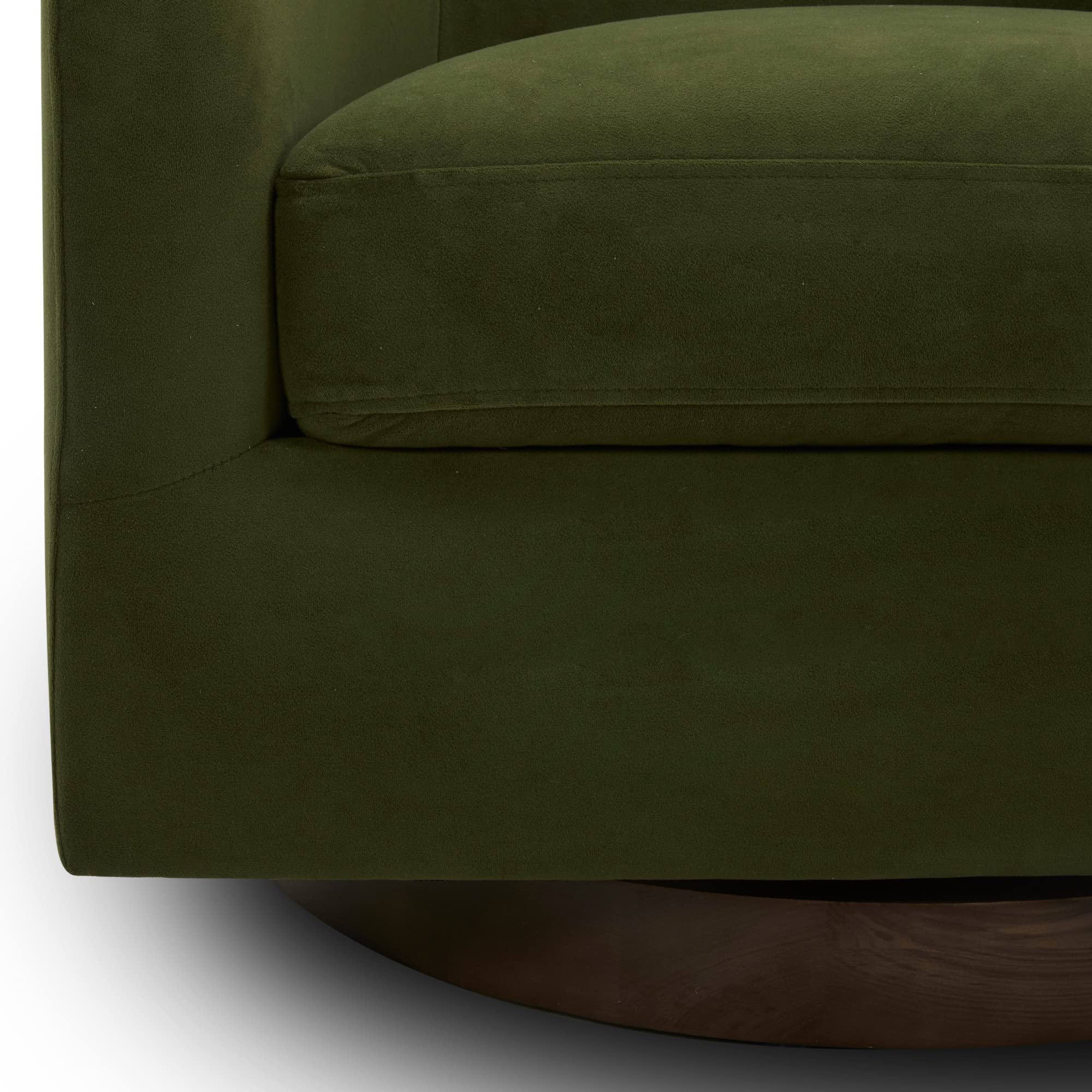 CHITA Swivel Accent Chair, Fully Assembled Fabric Barrel Armchair with FSC Certified Upholstered for Living Room, Bedroom and Office, Cream Gronata