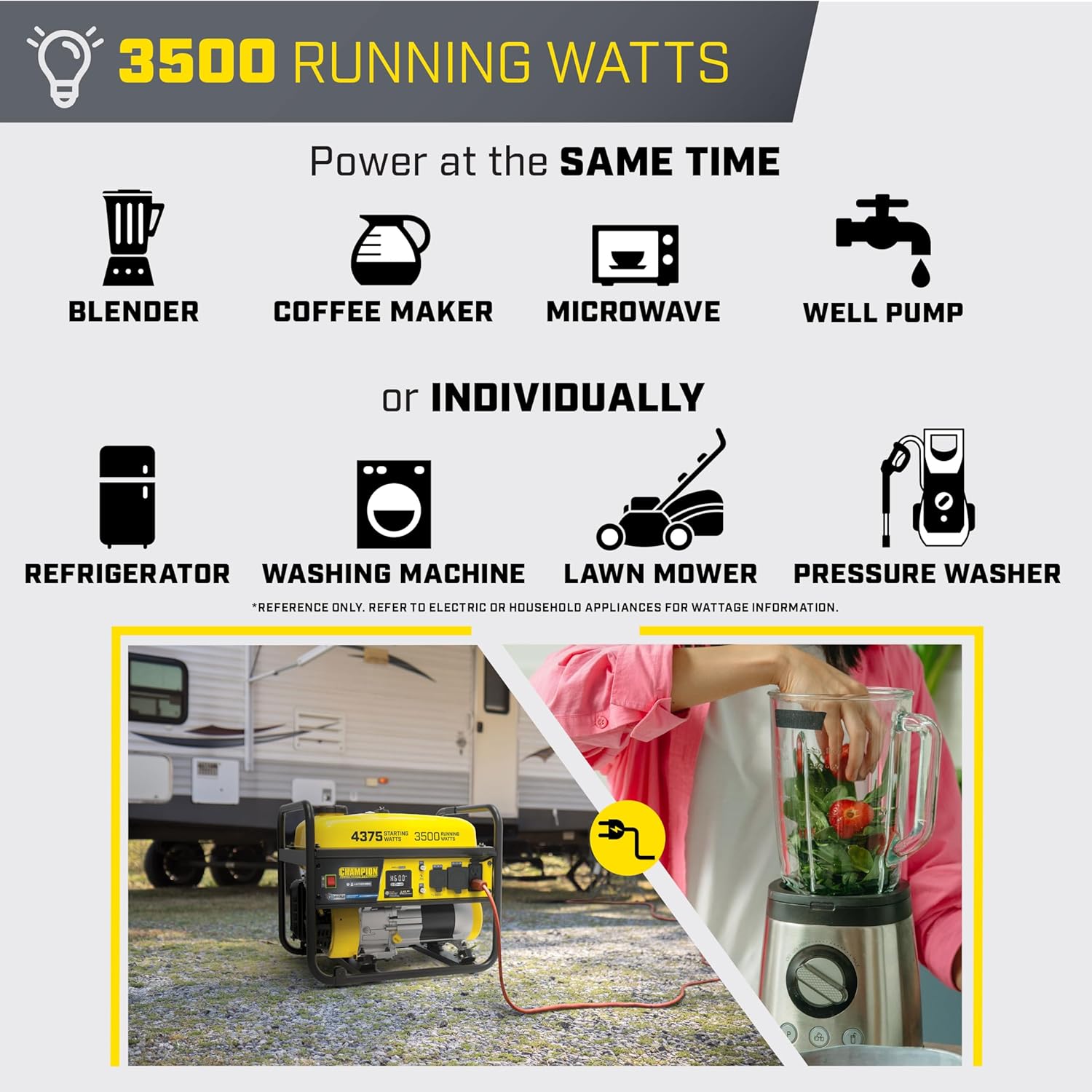 Champion Power Equipment 4375-Watt RV Ready Portable Generator with Free 3-Year Warranty Gronata