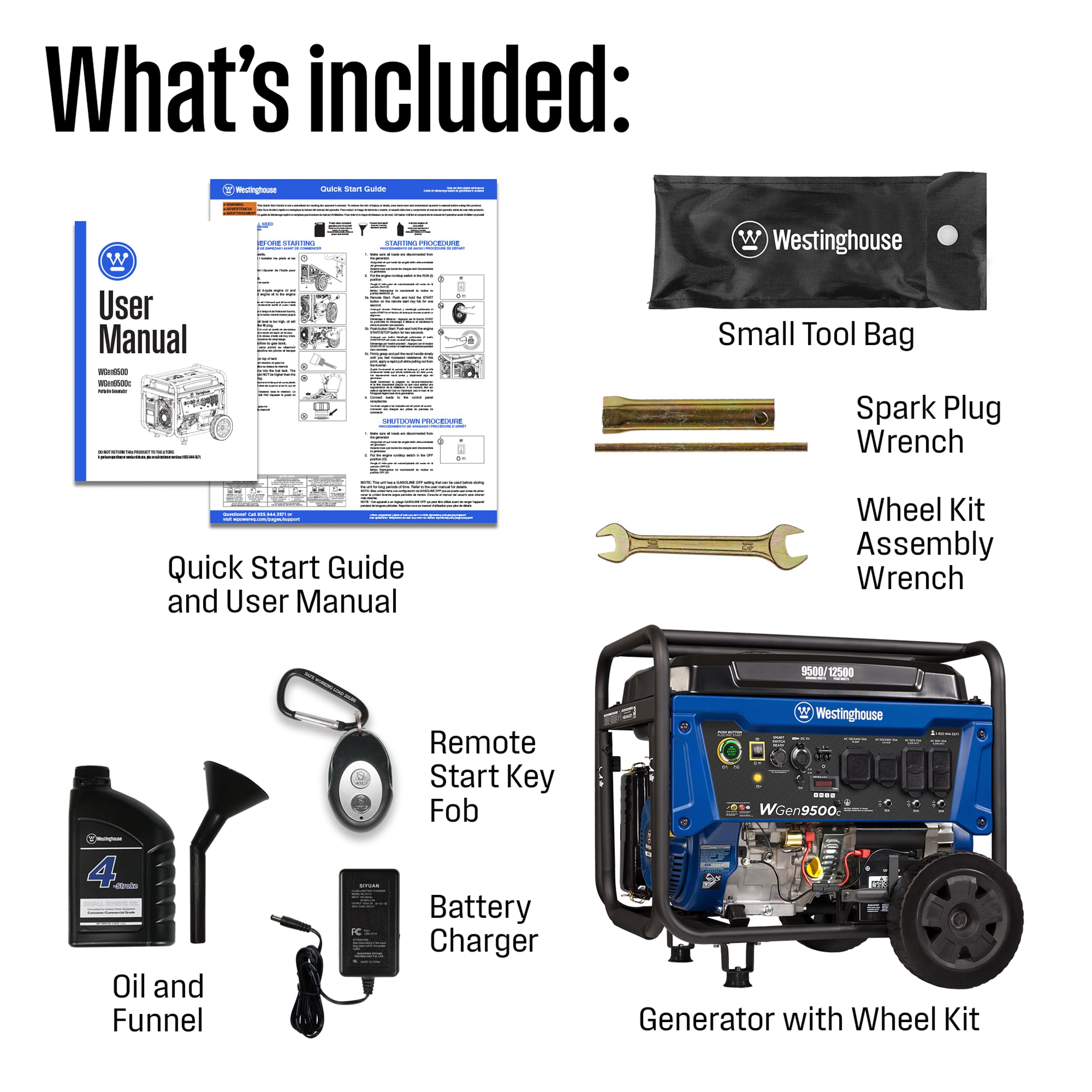 Westinghouse WGen12000DF Dual Fuel Home Backup Portable Generator, 15000 Peak Watts & 12000 Rated Watts, Remote Electric Start, Transfer Switch Ready, Gas and Propane Powered, CARB Compliant Gronata