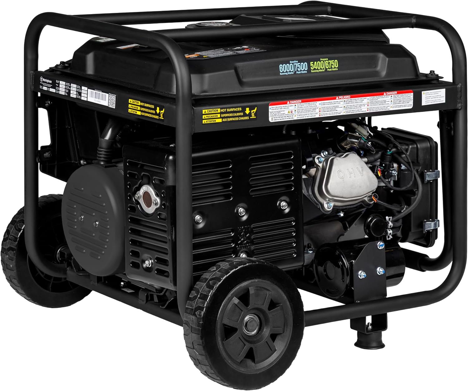 Westinghouse 7500 Peak Watt EFI Dual Fuel Home Backup Portable Generator, Remote Electric Start, Transfer Switch Ready, Gas and Propane Powered, CO Sensor, CARB Compliant Gronata