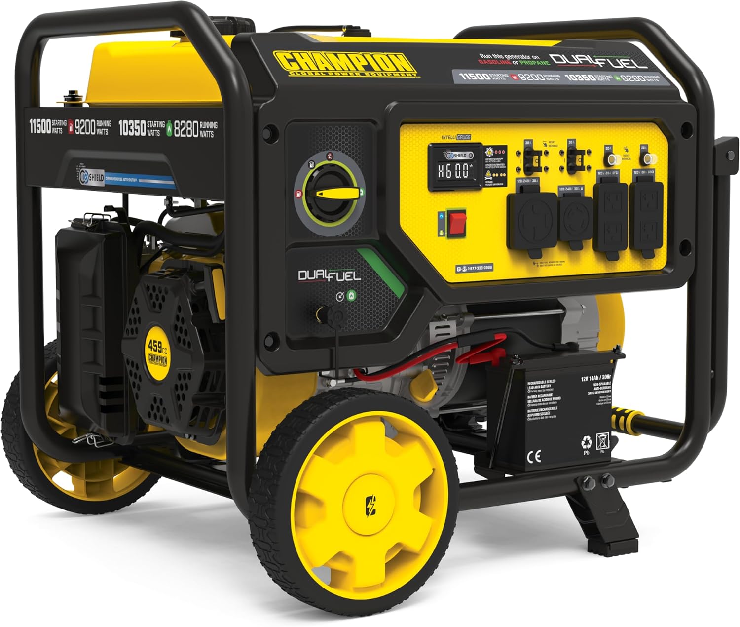 Champion Power Equipment 11,500-Watt Electric Start Dual Fuel Home Backup Portable Generator with Free 3-Year Warranty Gronata