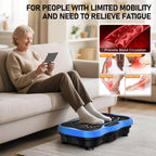 GLYLF Vibration Plate Exercise Machine, 130 Levels Full Body Workout Vibrating Plate for Lymphatic Drainage Weight Loss, 450 Lbs Capacity Shake Platform with Resistance Bands Bluetooth for Women Men Gronata