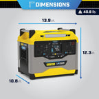 Champion Power Equipment 100594 1638-Wh Power Station 3200/1600-Watt Portable Lithium-Ion Battery Solar Generator Gronata
