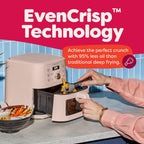 Instant Pot 6QT VORTEX Plus Air Fryer, 6-in-1, Air Fry, Broil, Dehydrate, Crisp, Roast, Reheat, Bake, Dishwasher-Safe Airfryer basket, from the Makers of Instant Pot, Stainless Steel Gronata