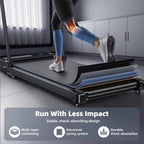Walking Pad Treadmill for Home - Folding Treadmills with Handle Bar Portable Compact Fold up Indoor Foldable Handles Electric Walk Pads Small Spaces Mini Running Quiet Under Bed Office Gronata