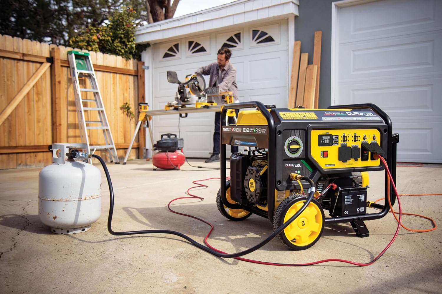 Champion Power Equipment 11,500-Watt Electric Start Dual Fuel Home Backup Portable Generator with Free 3-Year Warranty Gronata