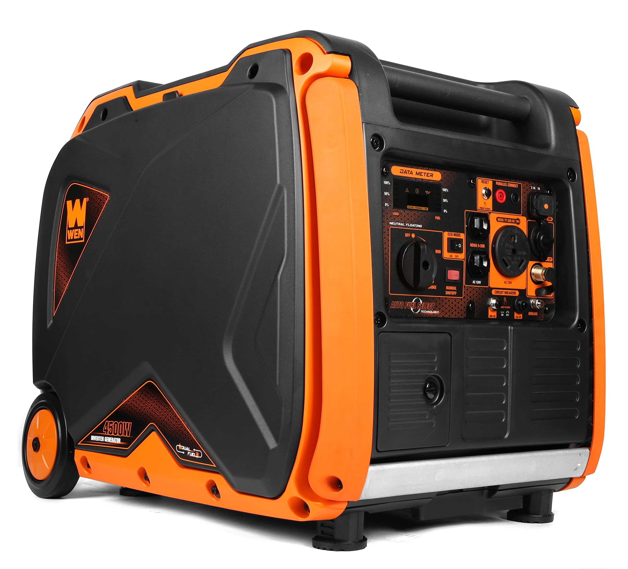 WEN DF451i Super Quiet 4500-Watt Electric Start Dual Fuel RV-Ready Portable Inverter Generator with Fuel Shut-Off Gronata